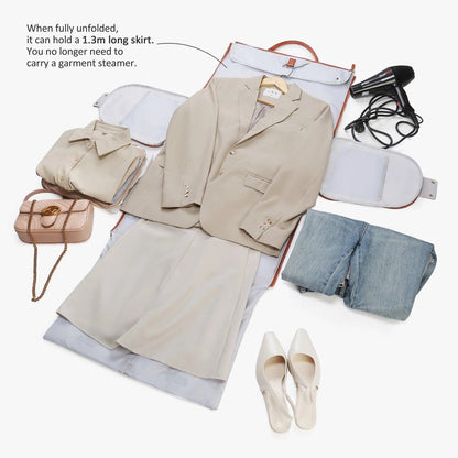 Jess Bag open view – organized compartments and shoe pocket inside